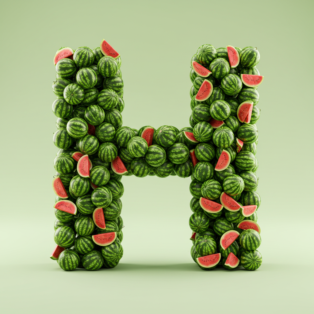 Watermelon 2 — litera H (wariant 2)
