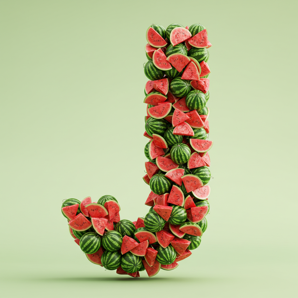 Watermelon 2 — litera J (wariant 2)