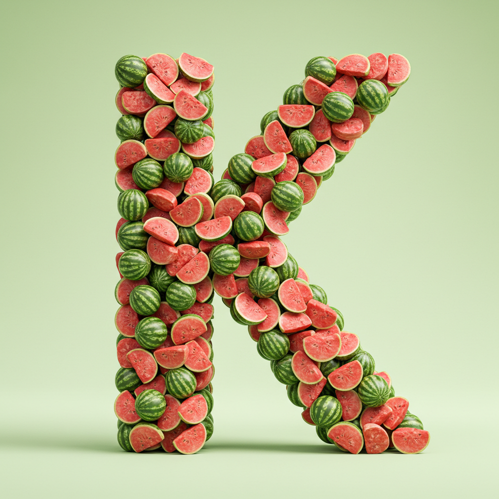 Watermelon 2 — litera K (wariant 2)