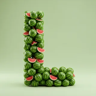 Watermelon 2 — litera L (wariant 2)