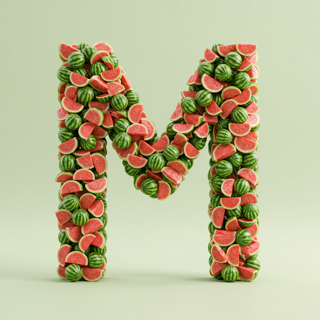 Watermelon 2 — litera M (wariant 2)