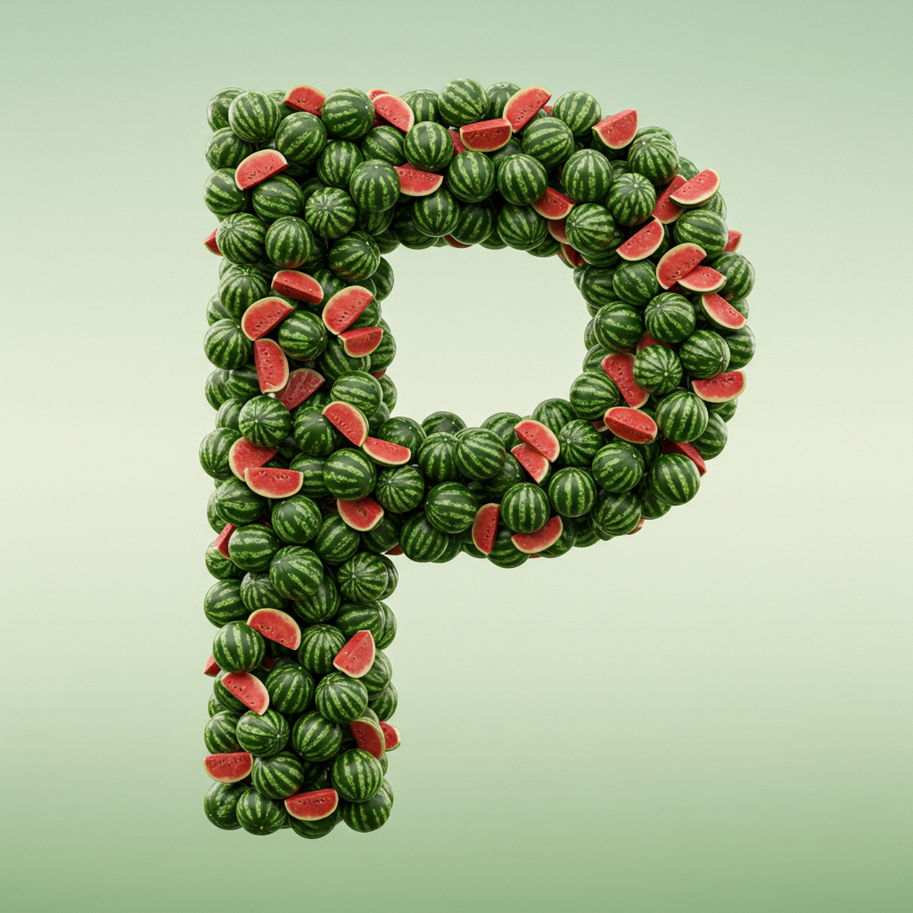Watermelon 2 — litera P (wariant 2)
