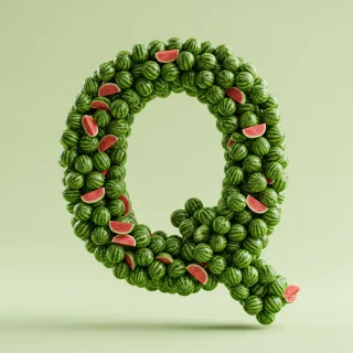 Watermelon 2 — litera Q (wariant 2)