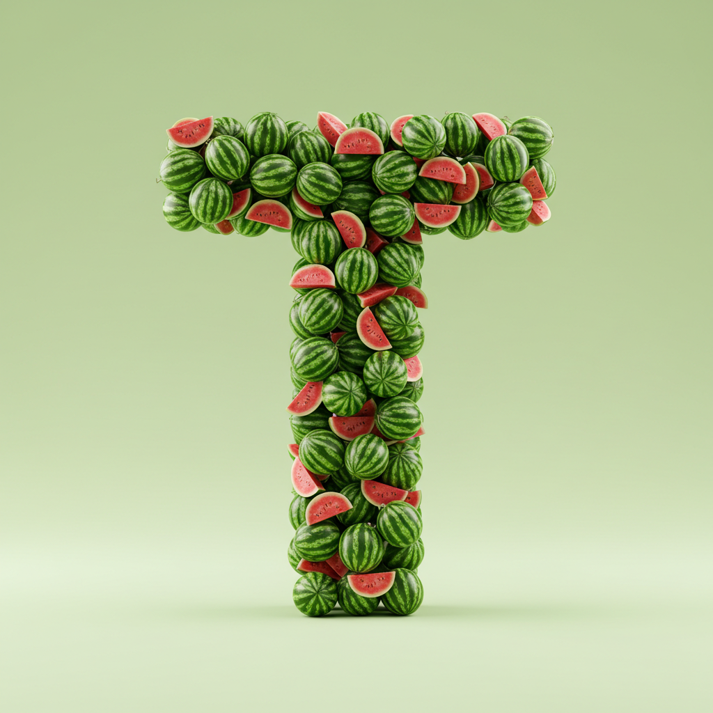 Watermelon 2 — litera T (wariant 2)