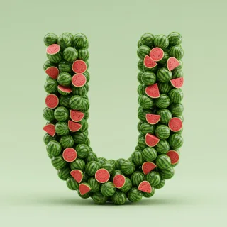 Watermelon 2 — litera U (wariant 2)