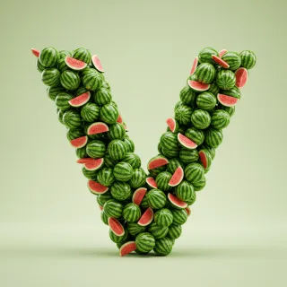 Watermelon 2 — litera V (wariant 2)