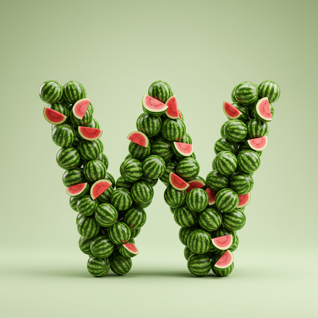 Watermelon 2 — litera W
