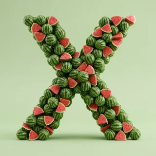 Watermelon 2 — litera X (wariant 2)