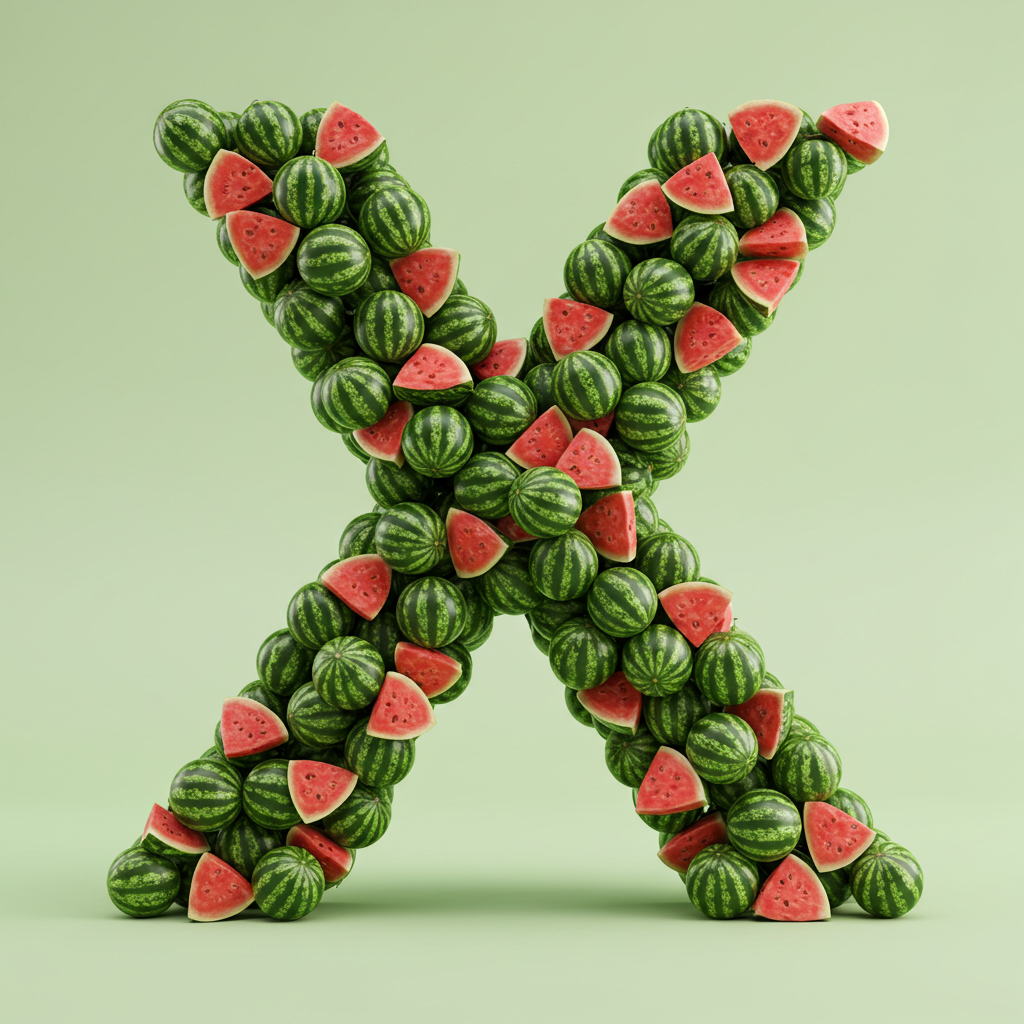 Watermelon 2 — litera X (wariant 2)