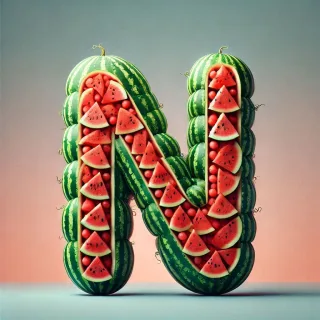 Watermelon — litera N