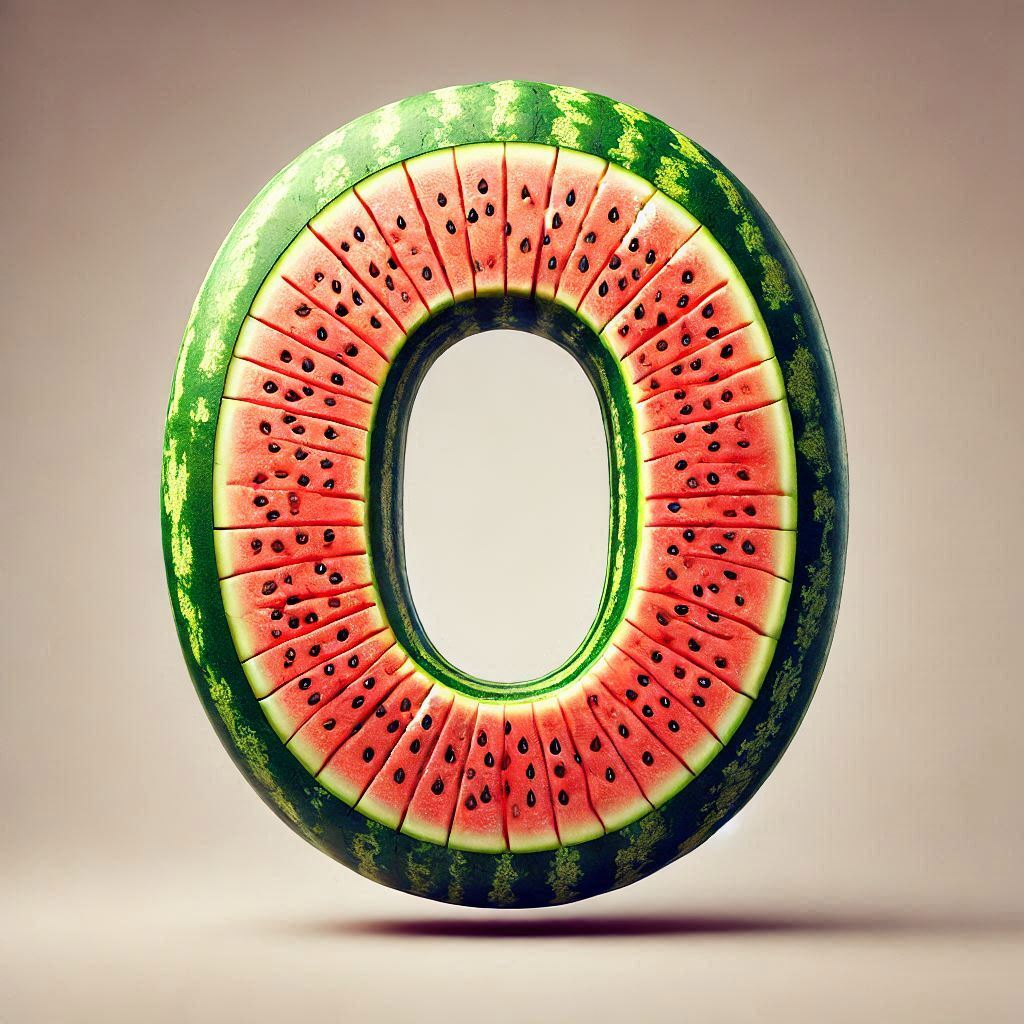 Watermelon — litera O