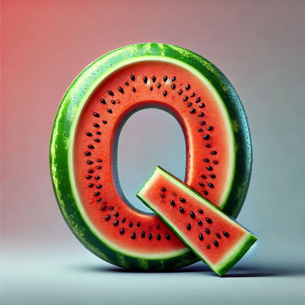 Watermelon — litera Q