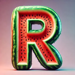 Watermelon — litera R