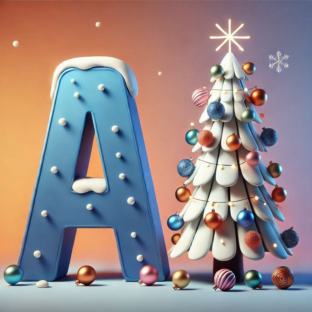 White Christmas tree — litera A (wariant 2)