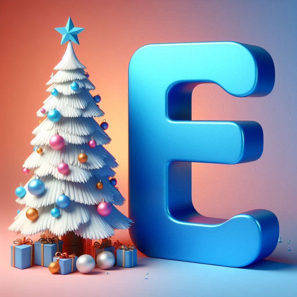 White Christmas tree — litera E