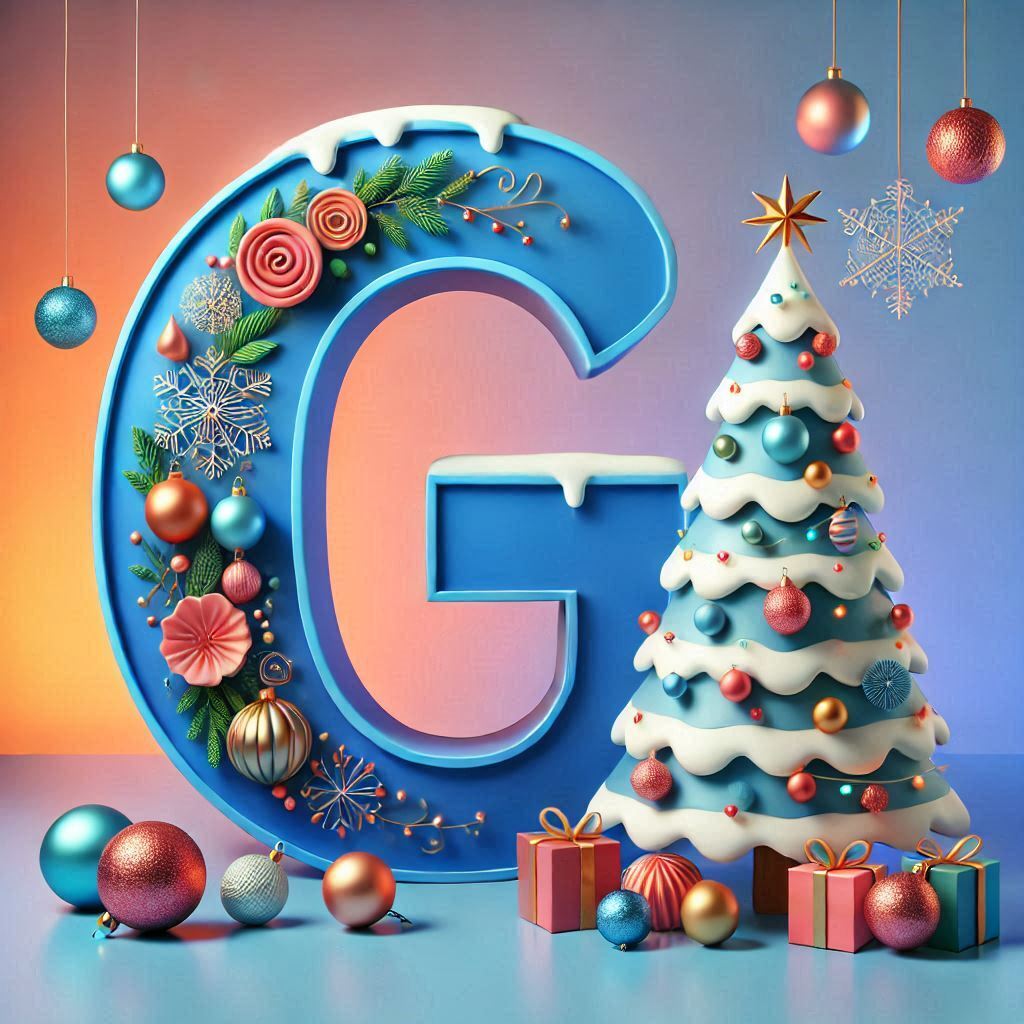 White Christmas tree — litera G (wariant 2)