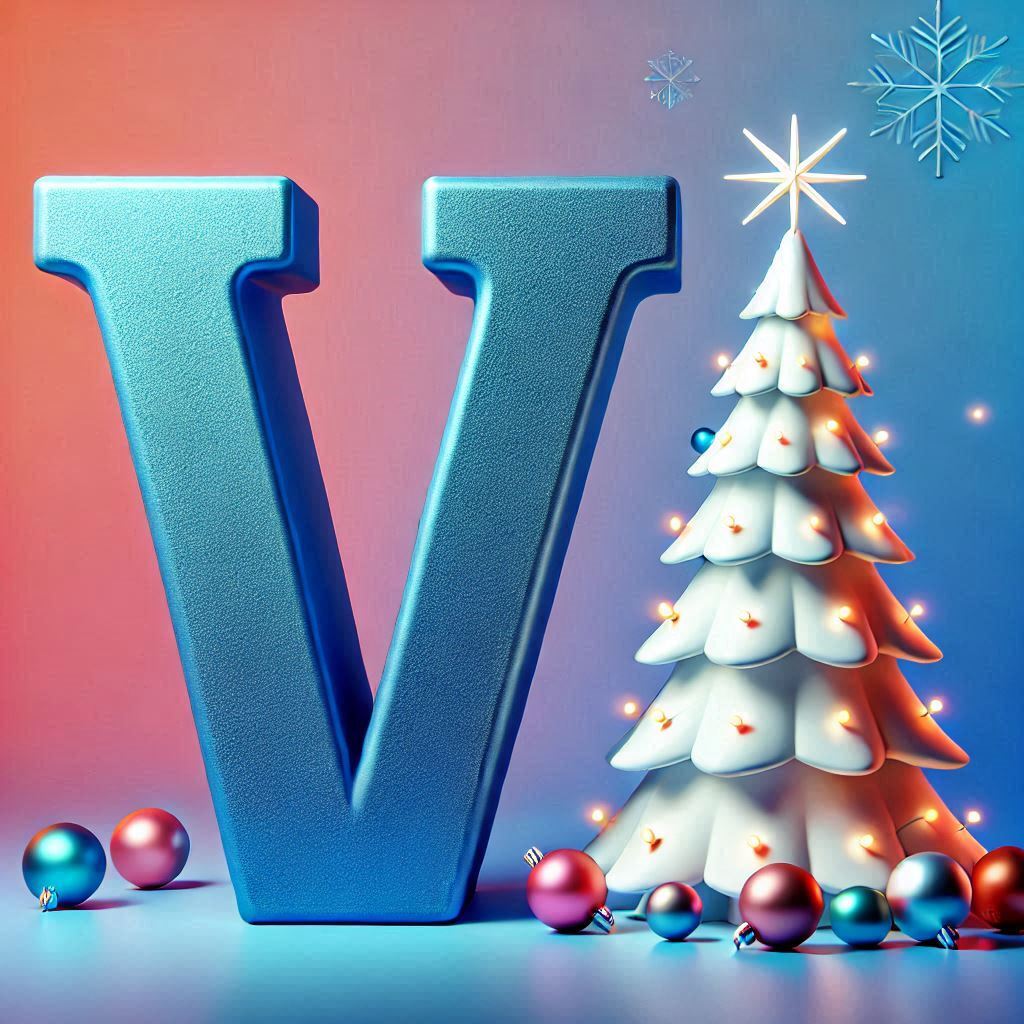 White Christmas tree — litera V