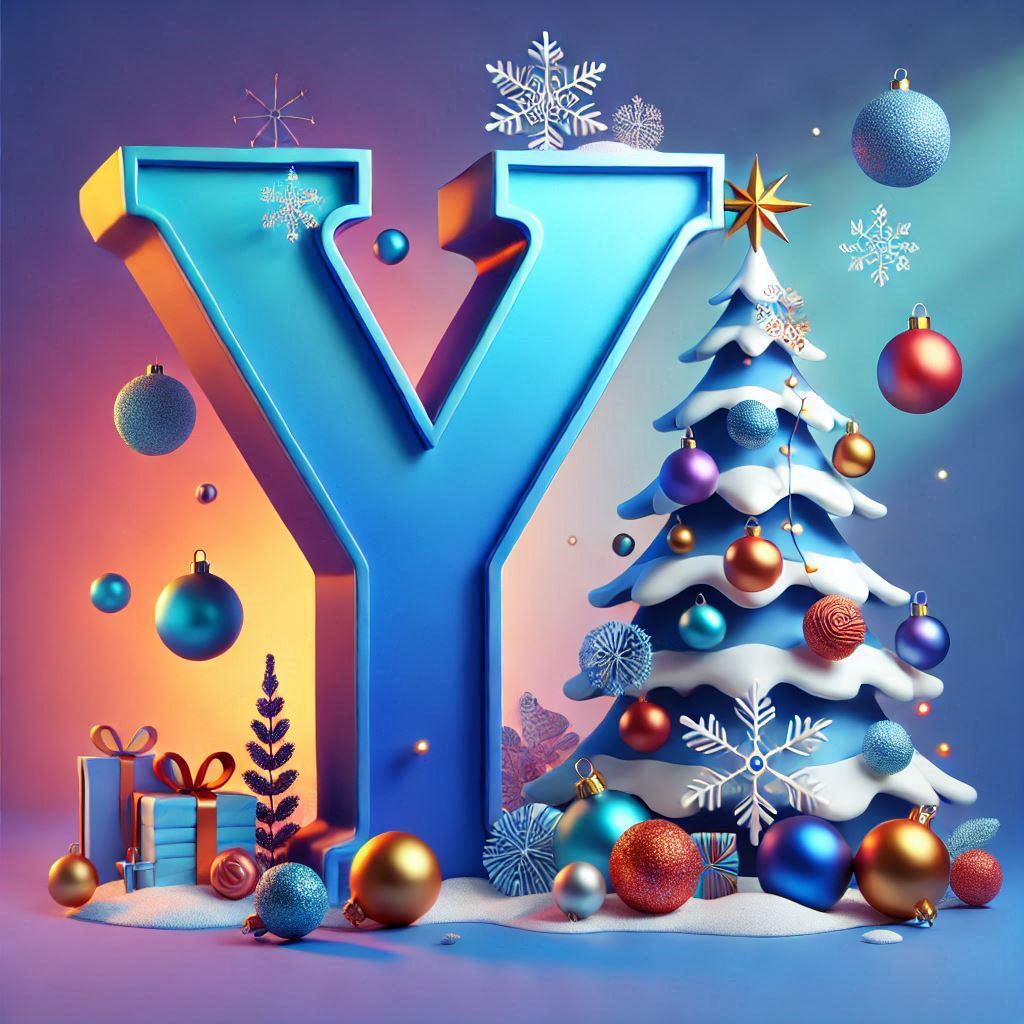 White Christmas tree — litera Y