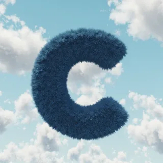 White clouds — litera C (wariant 2)