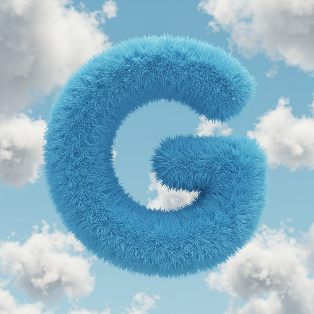 White clouds — litera G (wariant 2)