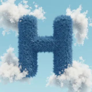White clouds — litera H