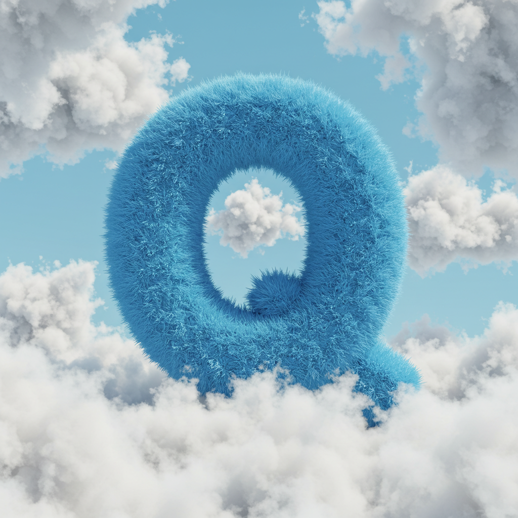 White clouds — litera Q