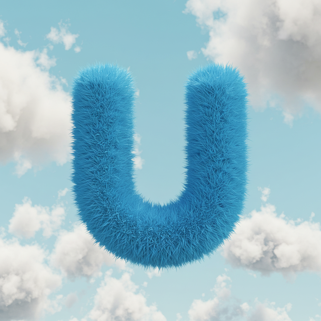 White clouds — litera U (wariant 2)