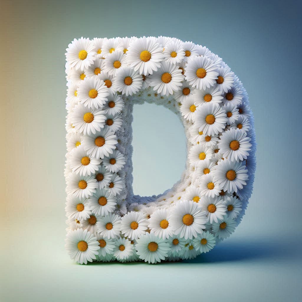 White daisy — litera D