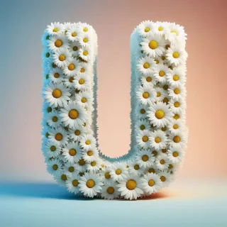 White daisy — litera U