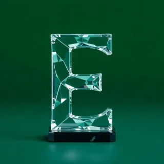 White glass — litera E