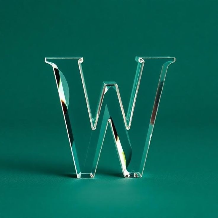 White glass — litera W