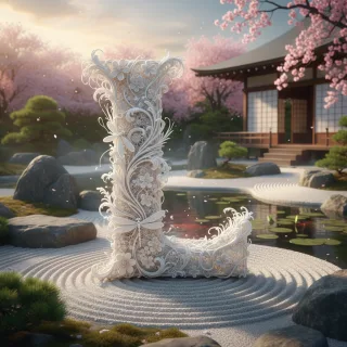White lace — litera L