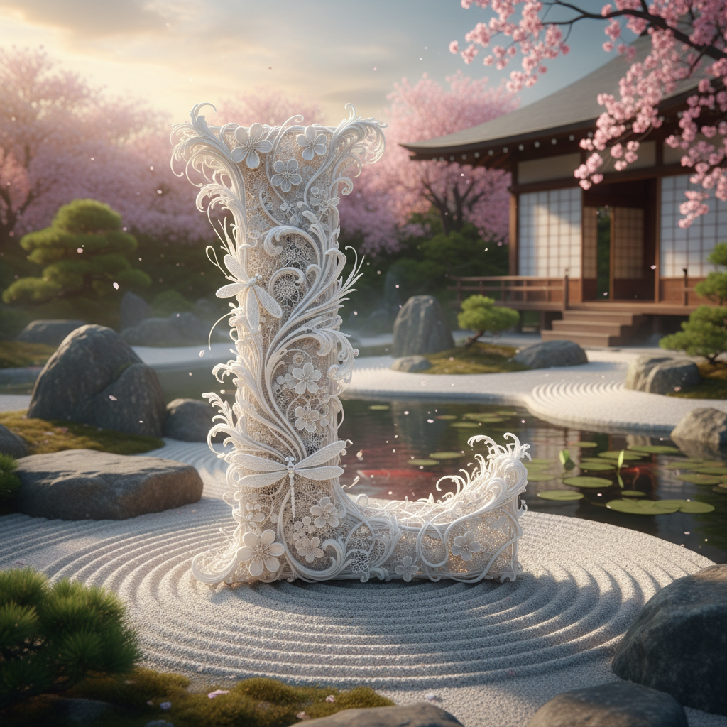 White lace — litera L