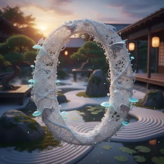 White lace — litera O
