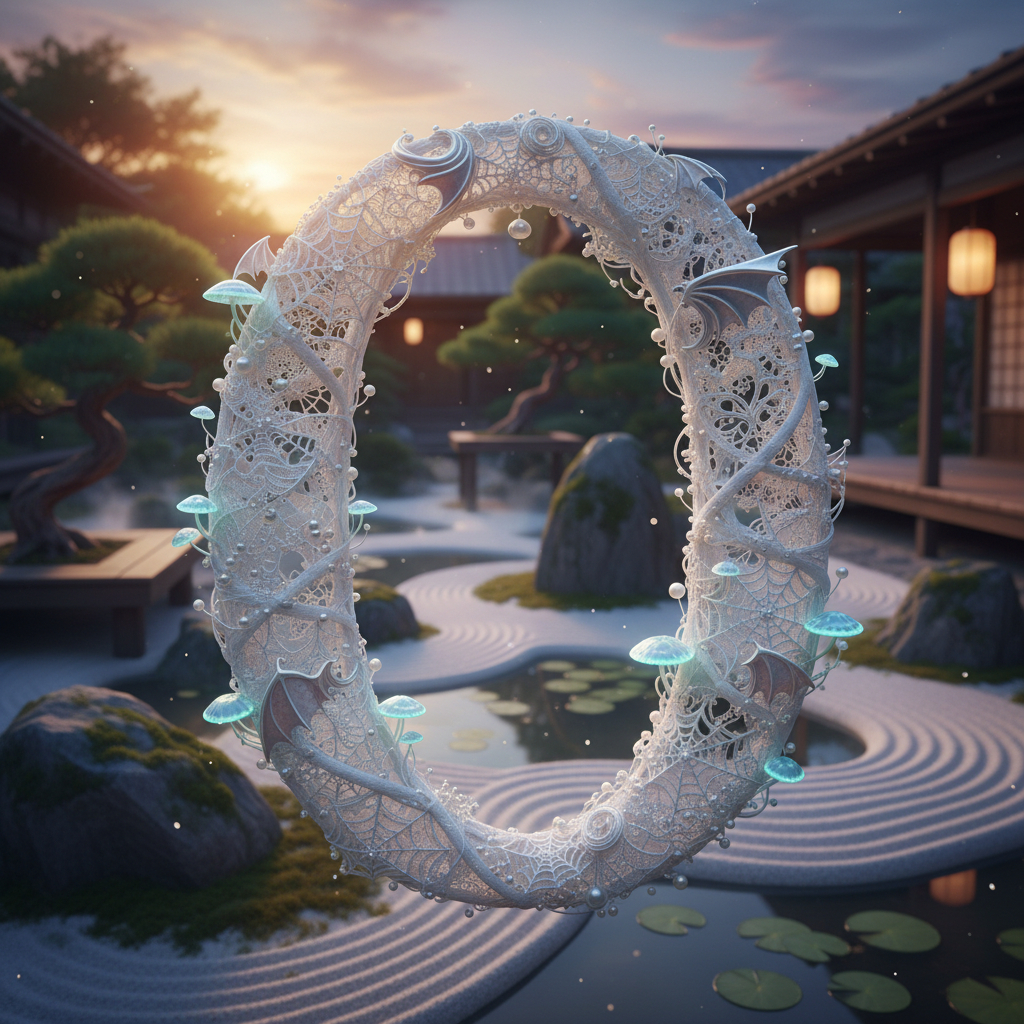 White lace — litera O