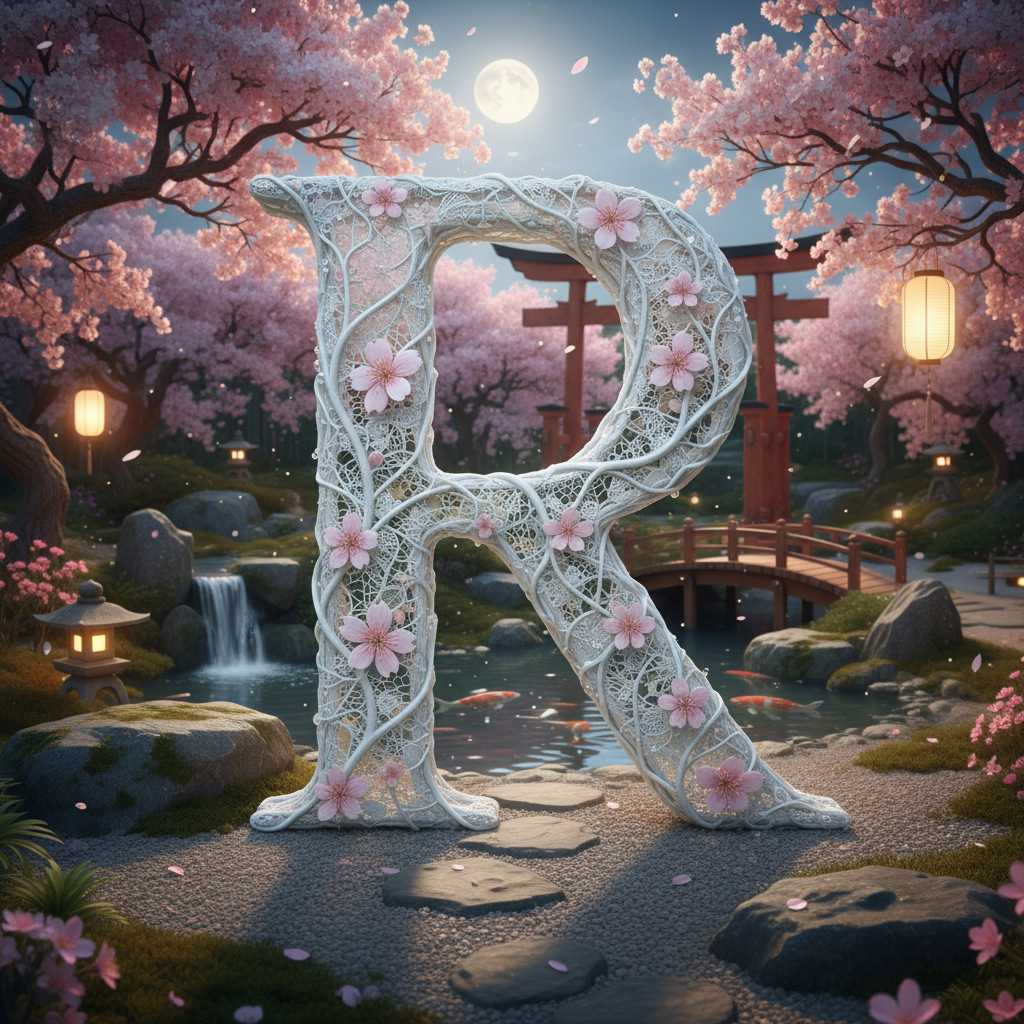 White lace — litera R