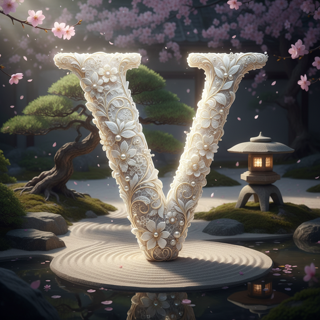 White lace — litera V