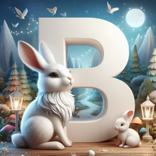 White rabbit — litera B (wariant 2)