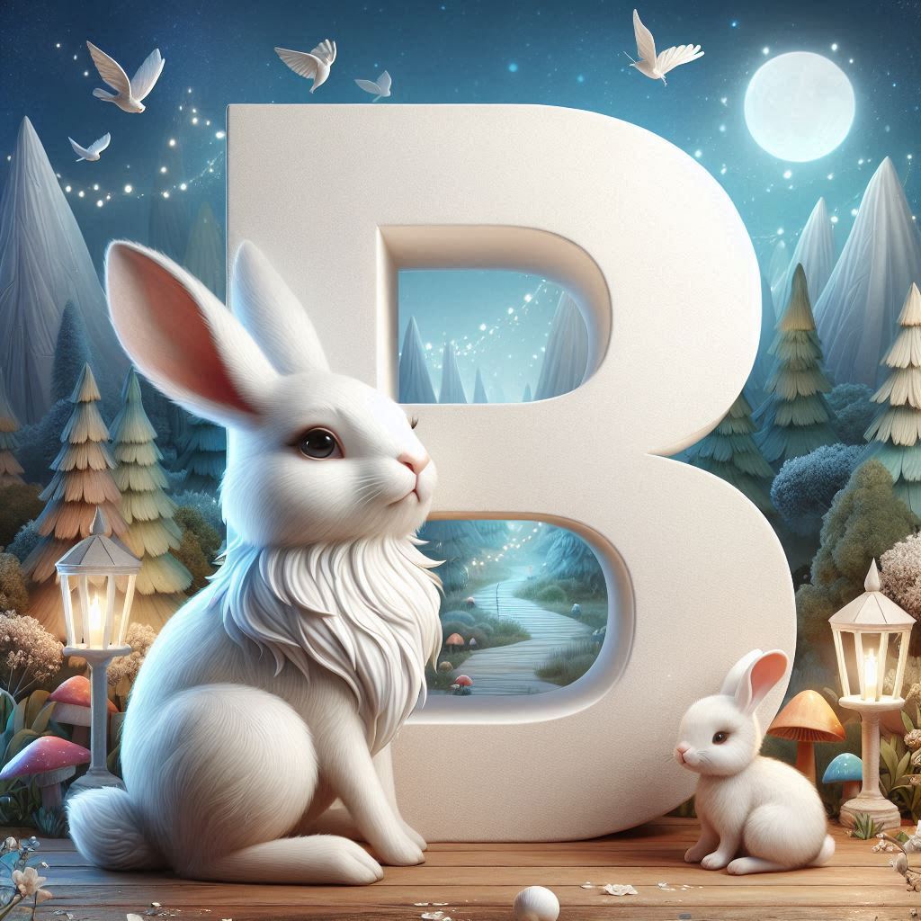 White rabbit — litera B (wariant 2)