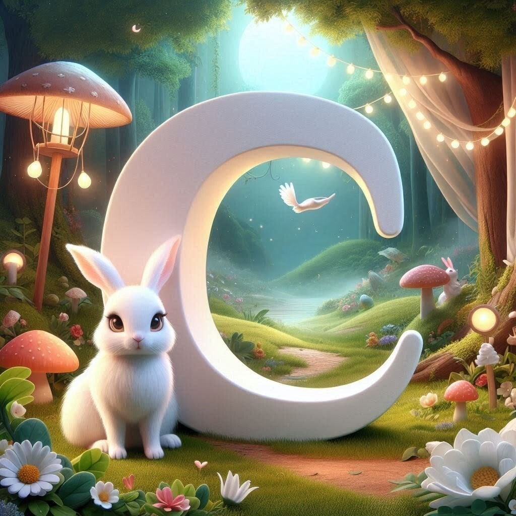 White rabbit — litera C (wariant 2)