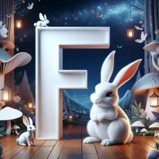 White rabbit — litera F