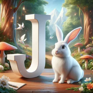 White rabbit — litera J