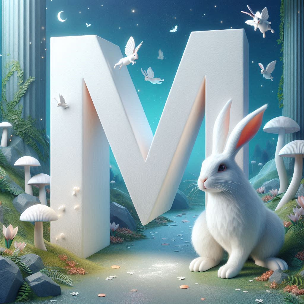 White rabbit — litera M