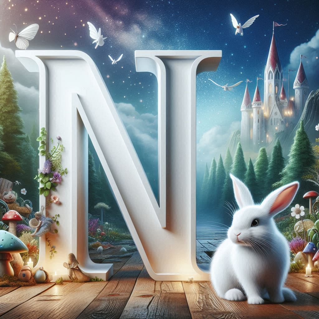 White rabbit — litera N (wariant 2)