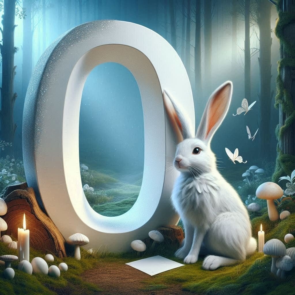 White rabbit — litera O