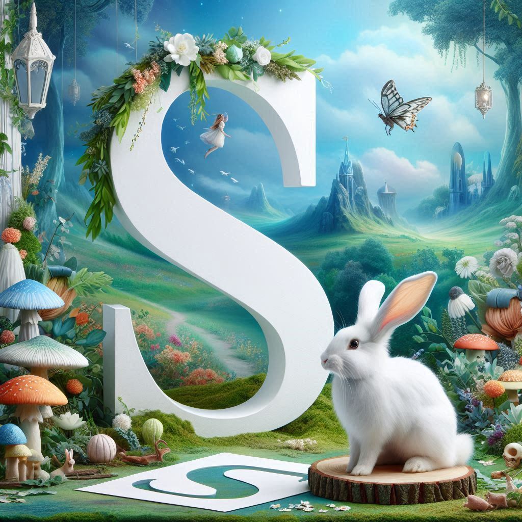 White rabbit — litera S (wariant 2)