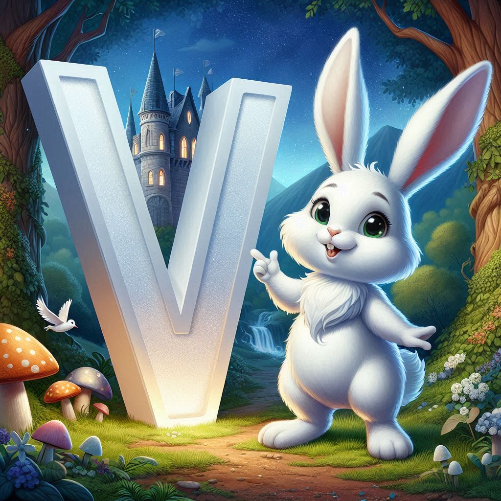 White rabbit — litera V
