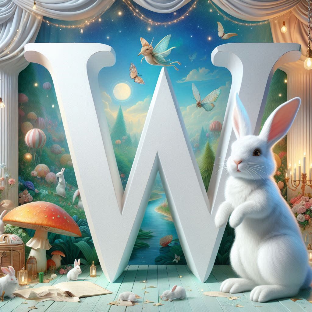 White rabbit — litera W