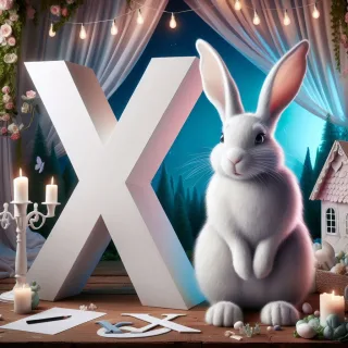 White rabbit — litera X