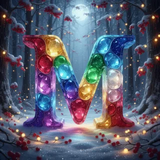 Winter crystal — litera M